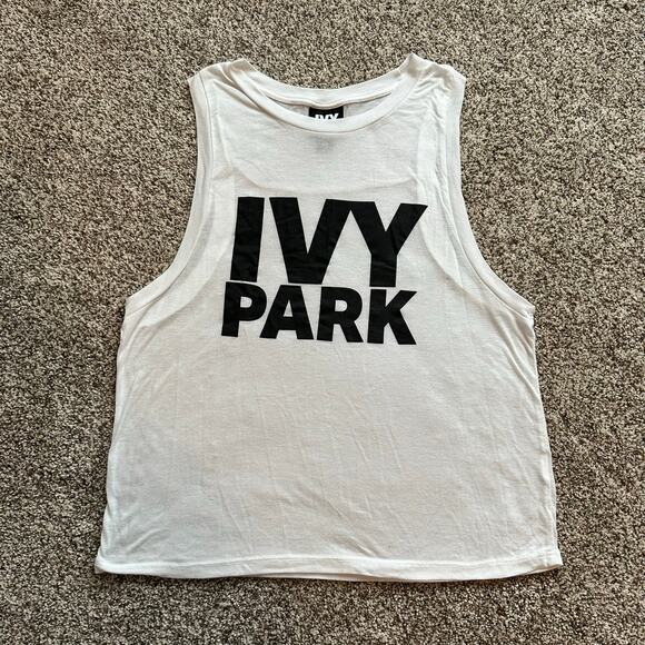 Ivy Park white logo tank top size XS - Picture 5 of 9